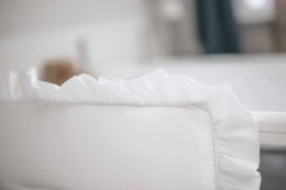 Biały ochraniacz do łóżeczka z bawełny satynowej