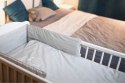 Szary ochraniacz do łóżeczka z bawełny Premium PIMA