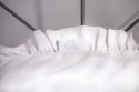 Zestaw do łóżeczka: personalizowana pościel 120x90 cm i ochraniacz, biała bawełna satynowa