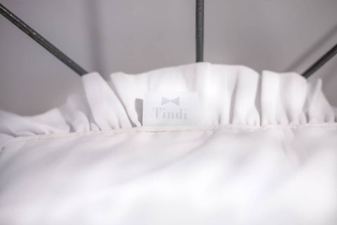 Zestaw do łóżeczka: personalizowana pościel 120x90 cm i ochraniacz, biała bawełna satynowa Zestaw do łóżeczka: personalizowana pościel 120x90 cm i ochraniacz, biała bawełna satynowa